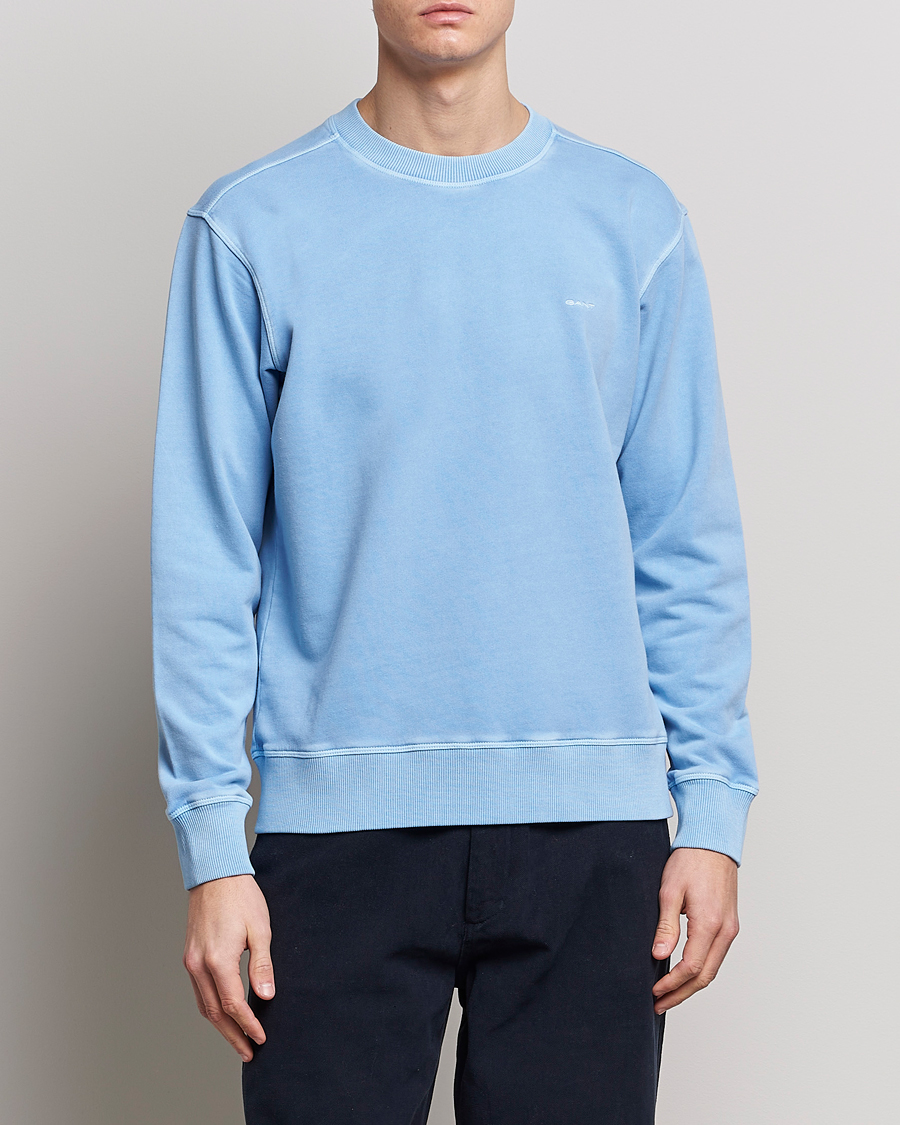 Heren | Truien | GANT | Sunbleached Crew Neck Sweatshirt Gentle Blue