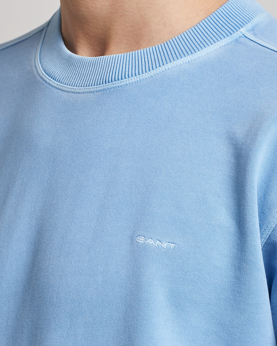 Heren | Truien | GANT | Sunbleached Crew Neck Sweatshirt Gentle Blue