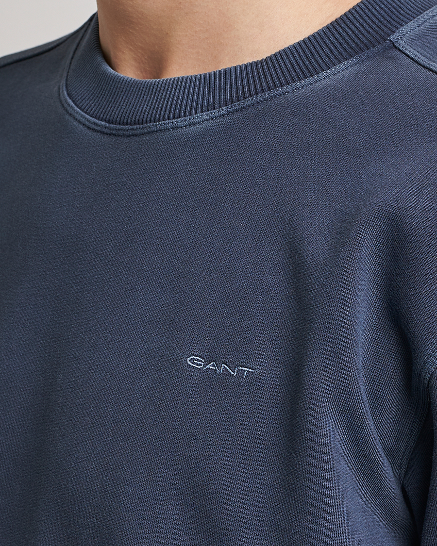 Heren | Truien | GANT | Sunbleached Crew Neck Sweatshirt Evening Blue