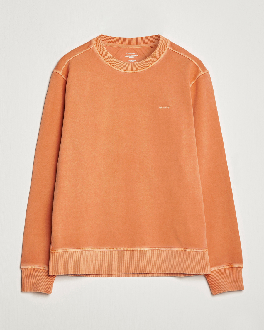 Heren | Truien | GANT | Sunbleached Crew Neck Sweatshirt Orange