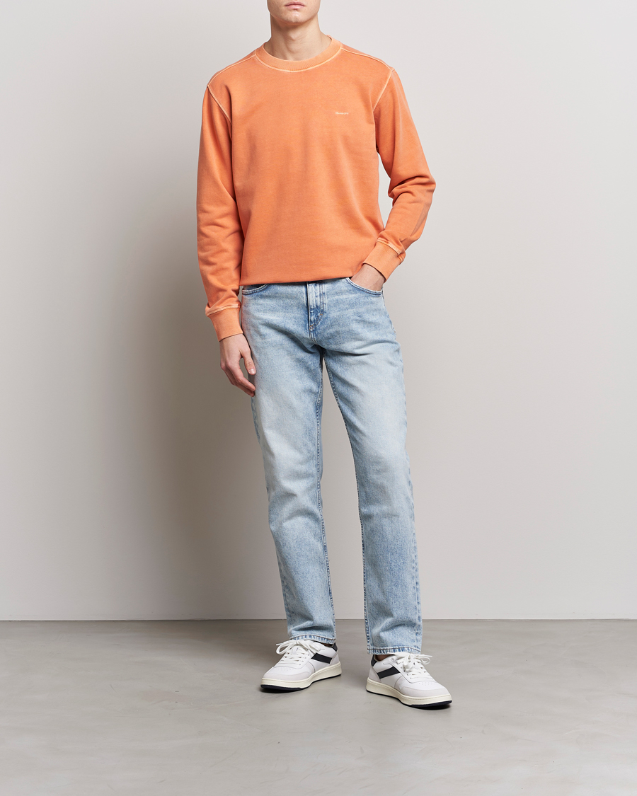 Heren | Truien | GANT | Sunbleached Crew Neck Sweatshirt Orange
