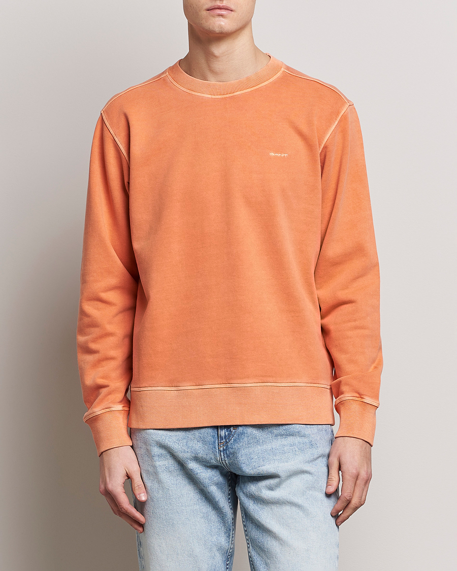 Heren | Truien | GANT | Sunbleached Crew Neck Sweatshirt Orange