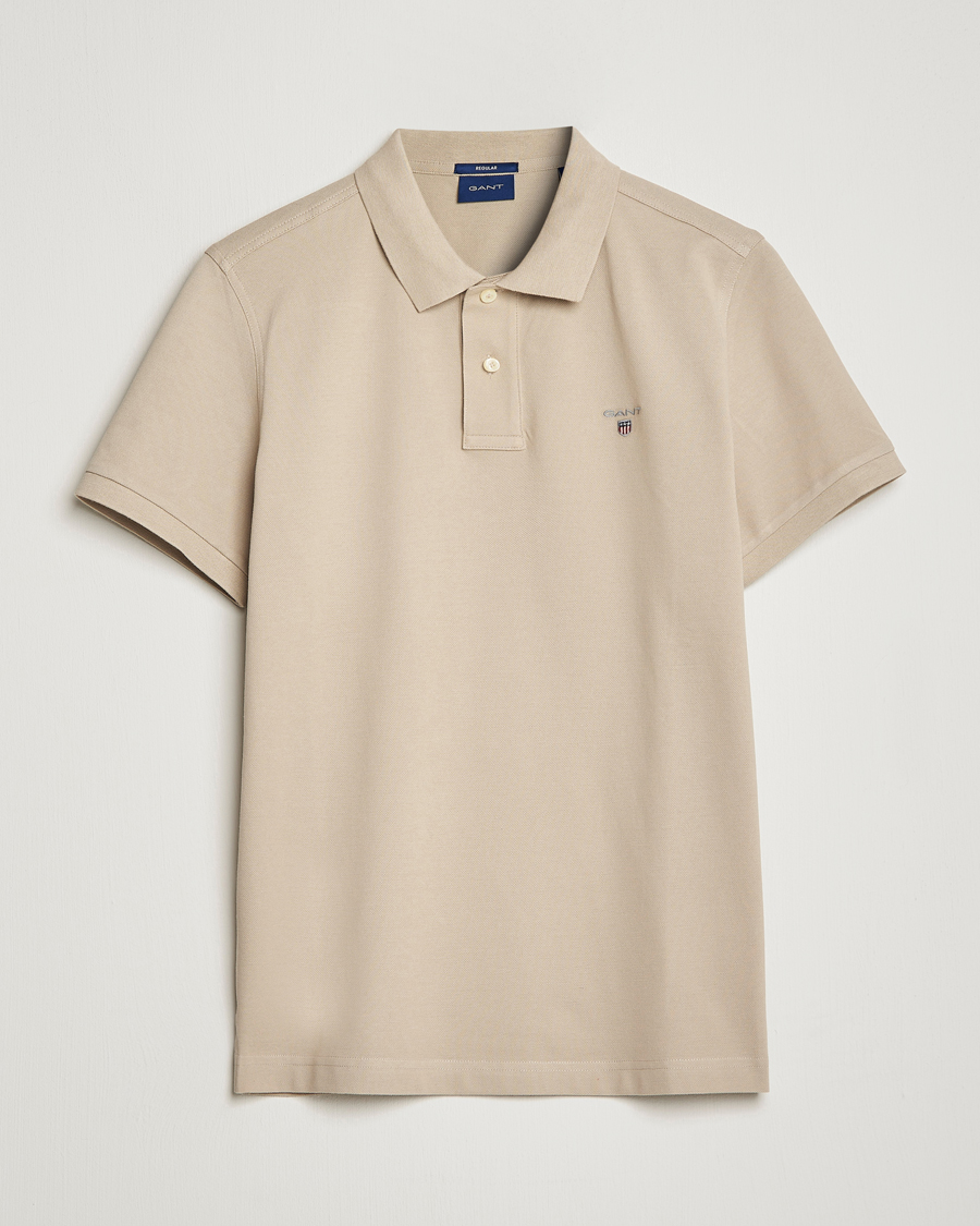 Heren | Polo's | GANT | The Original Polo Concrete Beige