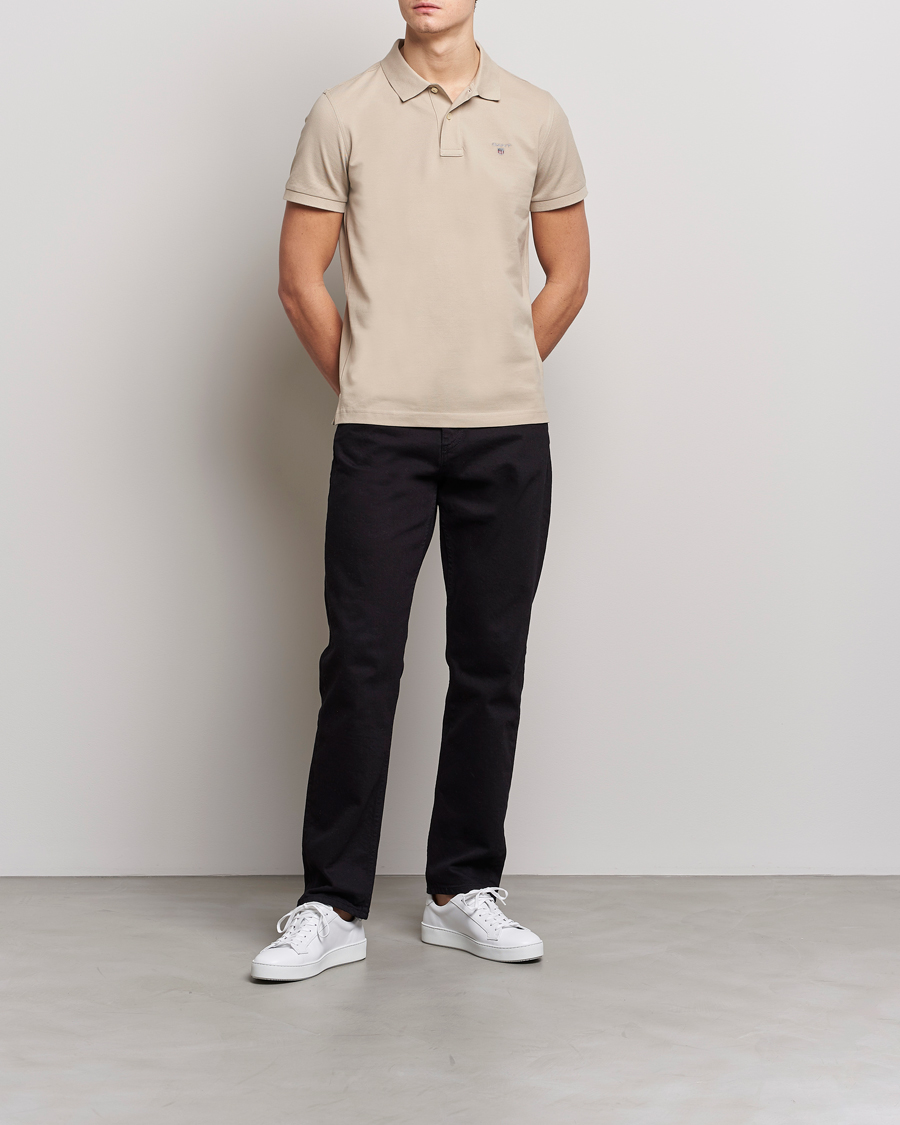 Heren | Polo's | GANT | The Original Polo Concrete Beige