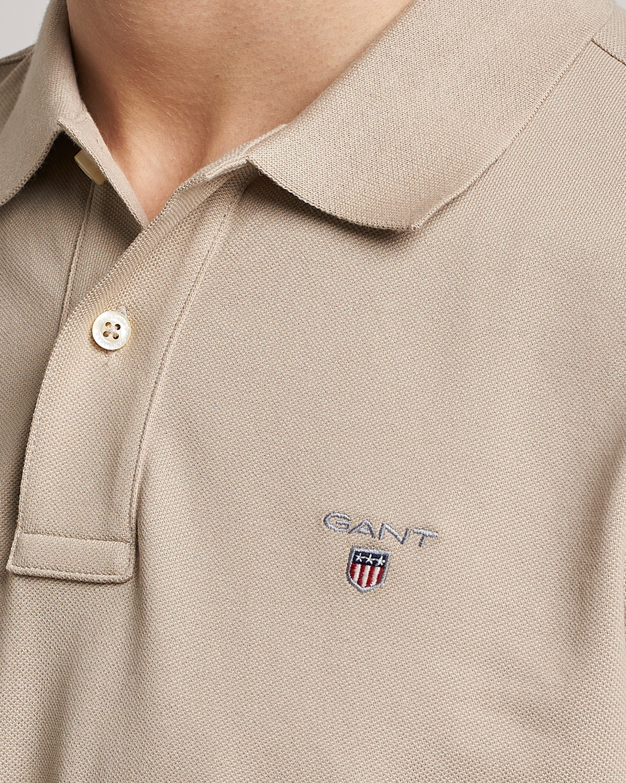 Heren | Polo's | GANT | The Original Polo Concrete Beige