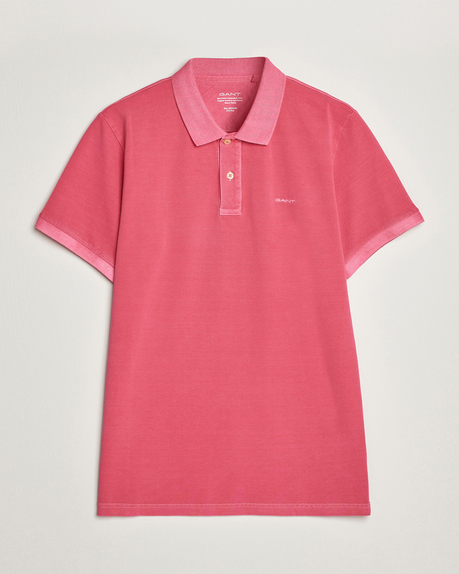 Heren | Polo's | GANT | Sunbleached Polo Magenta Pink