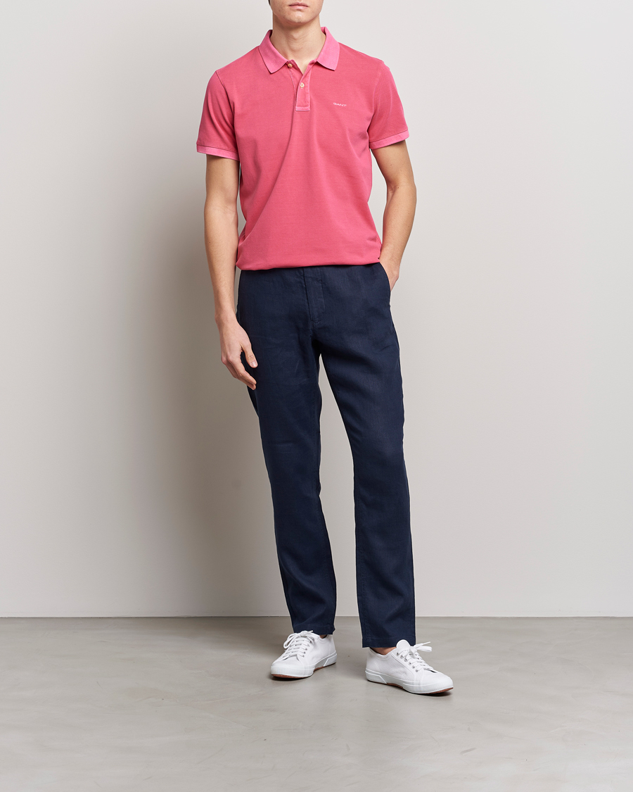 Heren | Polo's | GANT | Sunbleached Polo Magenta Pink