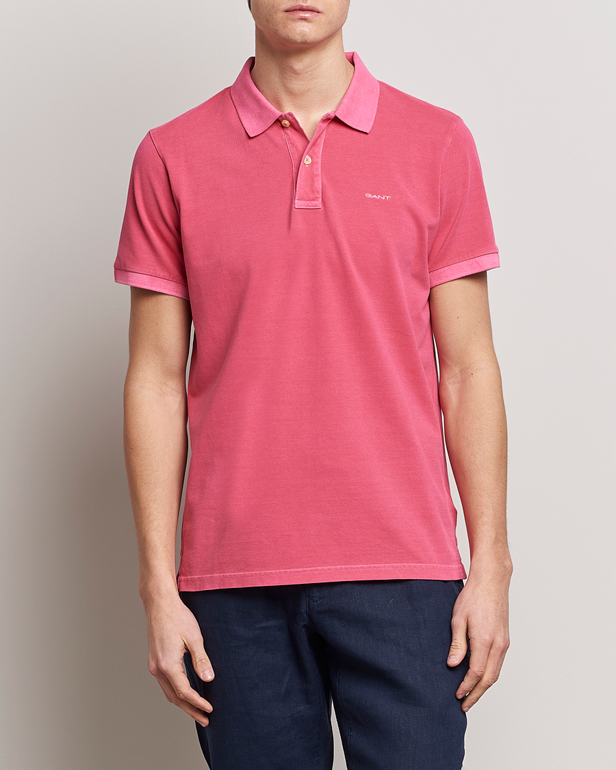 Heren | Polo's | GANT | Sunbleached Polo Magenta Pink