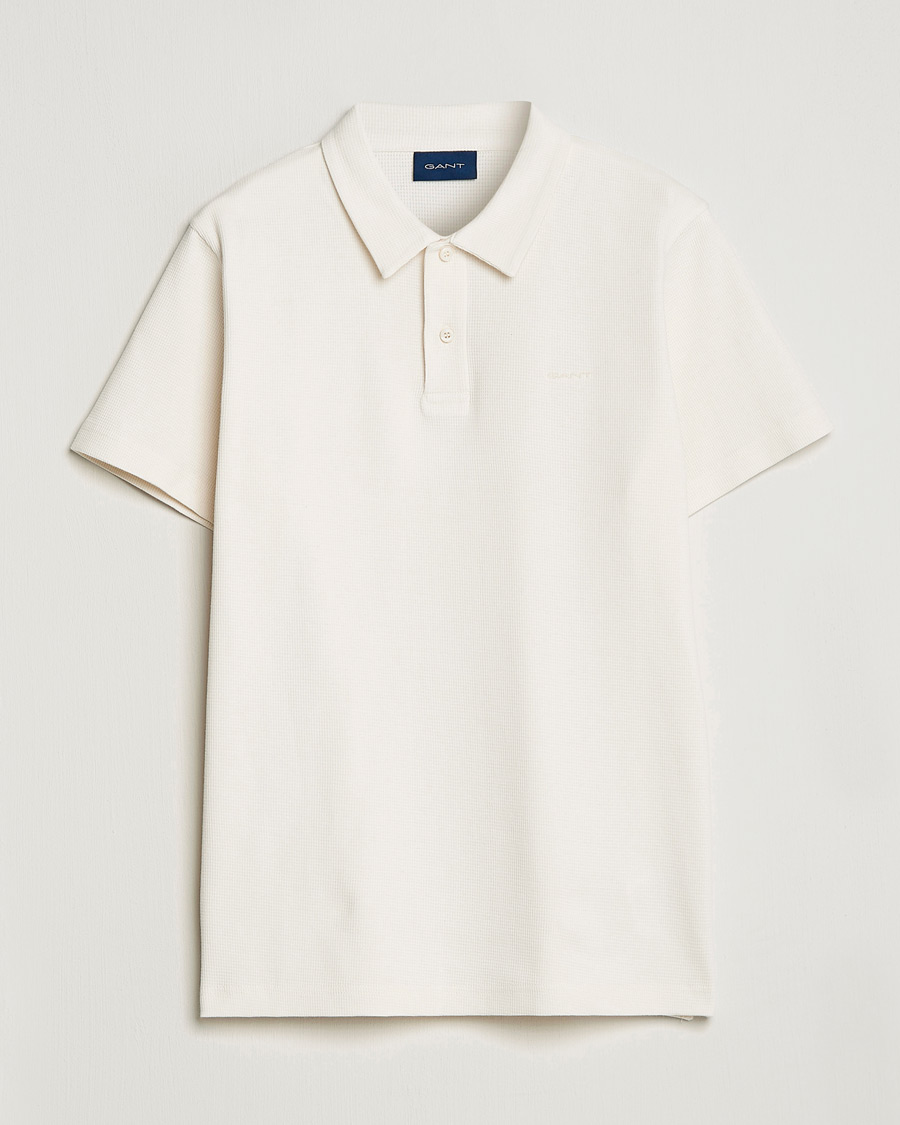 Heren | Polo's | GANT | Waffle Textured Polo Cream