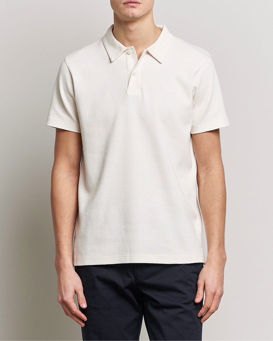 Heren | Polo's | GANT | Waffle Textured Polo Cream