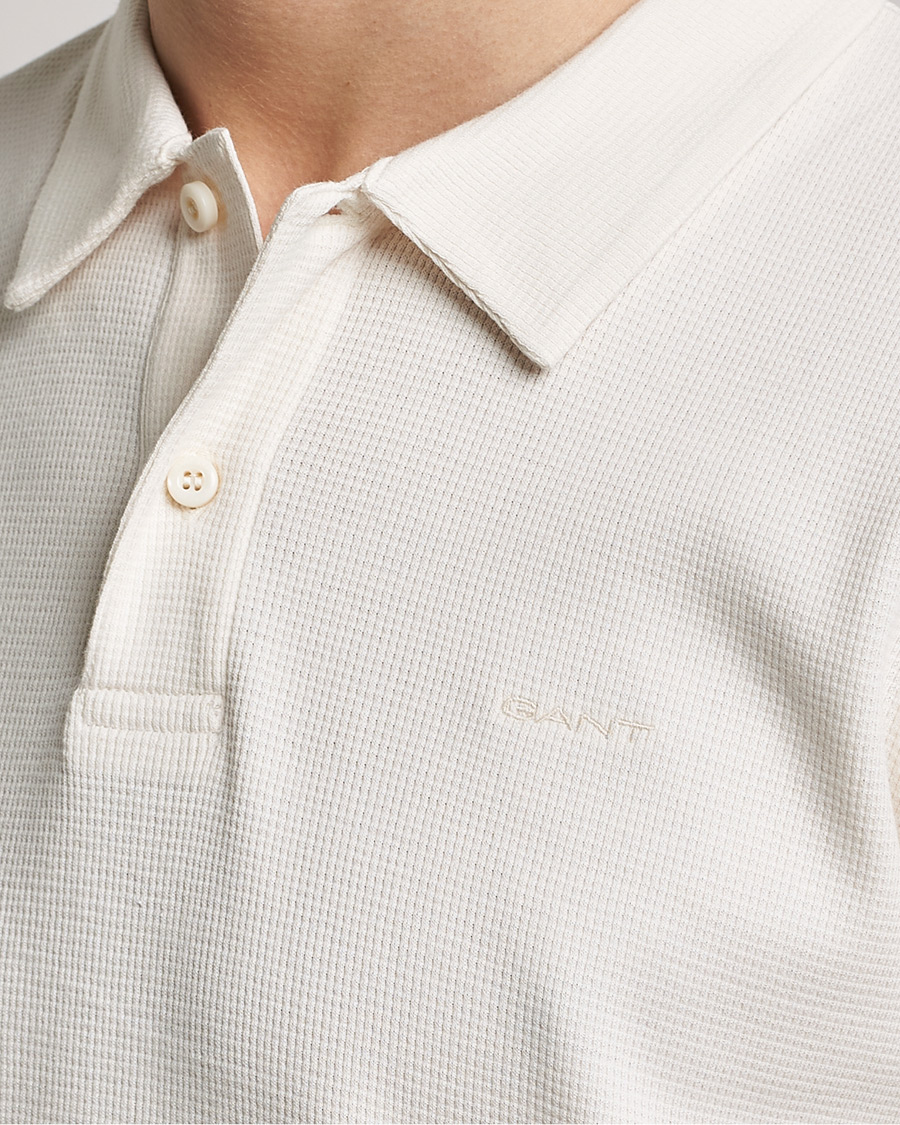 Heren | Polo's | GANT | Waffle Textured Polo Cream