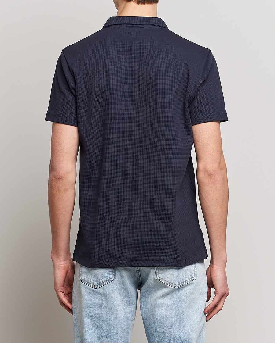 Heren | Polo's | GANT | Waffle Textured Polo Evening Blue