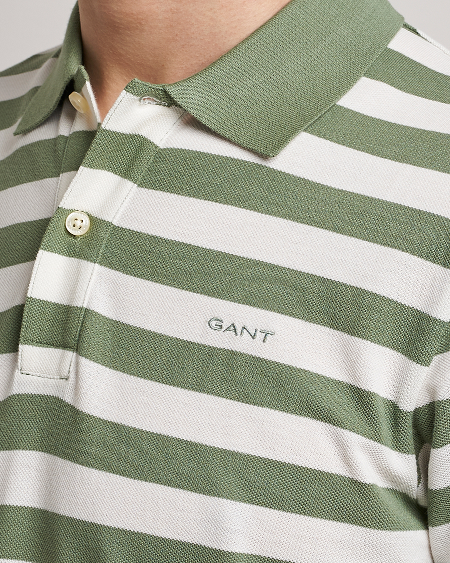 Heren | Polo's | GANT | Striped Polo Calamata Green