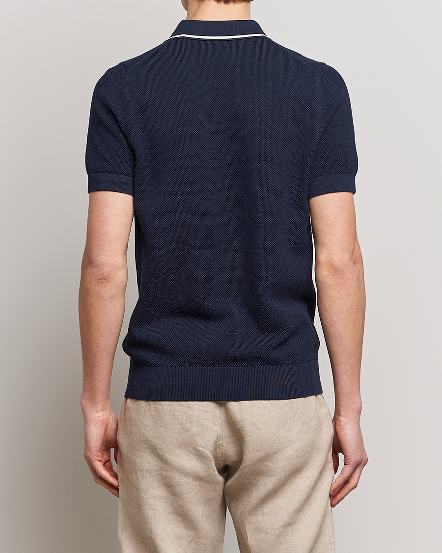 Heren | Polo's | GANT | Cotton Knitted Polo Evening Blue
