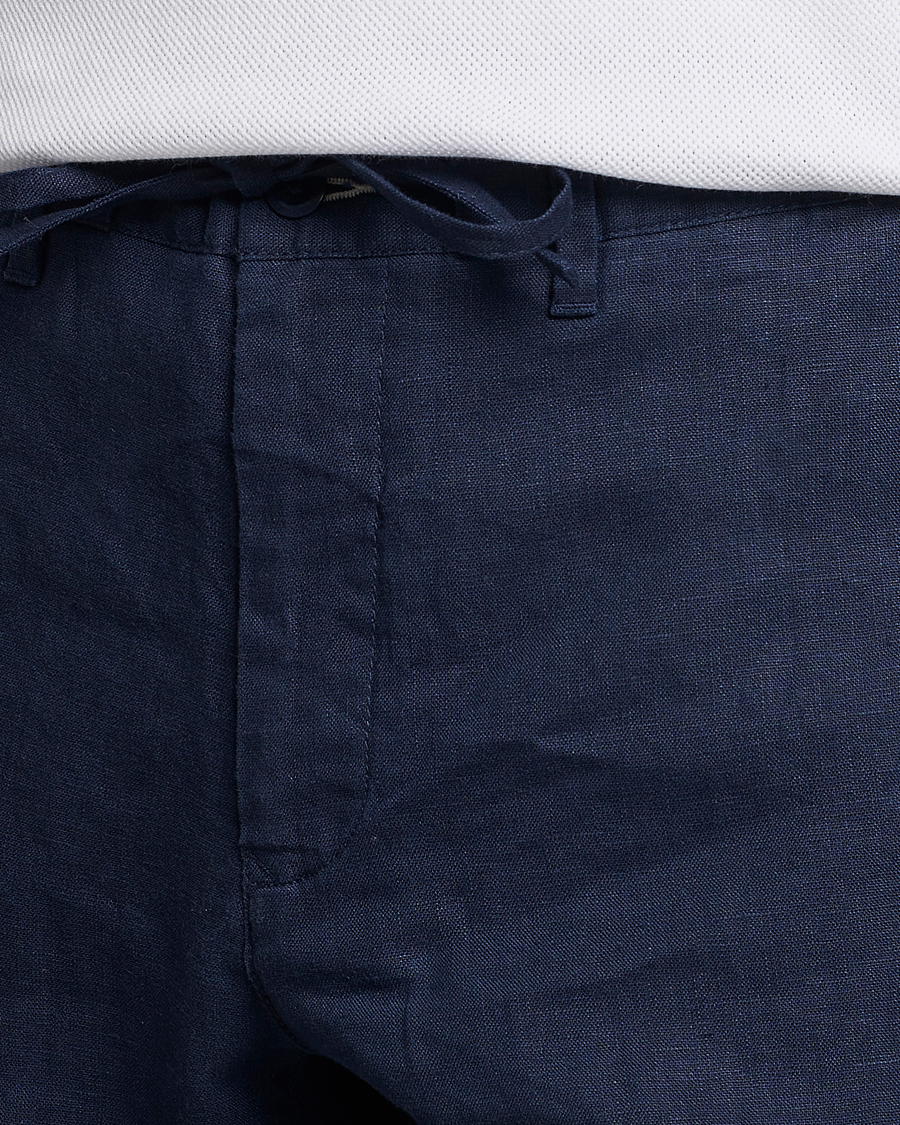 Heren | Broeken | GANT | Relaxed Linen Drawstring Pants Marine