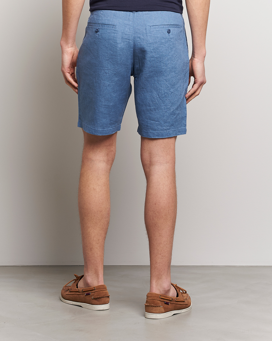 Heren | Korte broek | GANT | Relaxed Linen Drawstring Shorts Salty Sea Blue