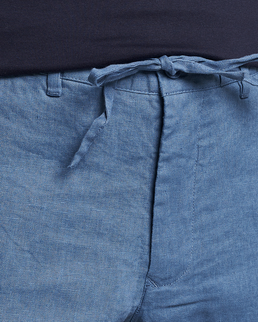 Heren | Korte broek | GANT | Relaxed Linen Drawstring Shorts Salty Sea Blue