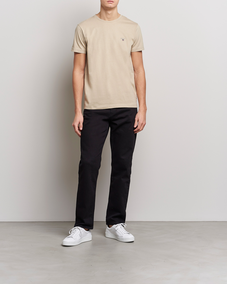 Heren | T-shirts | GANT | The Original T-Shirt Concrete Beige