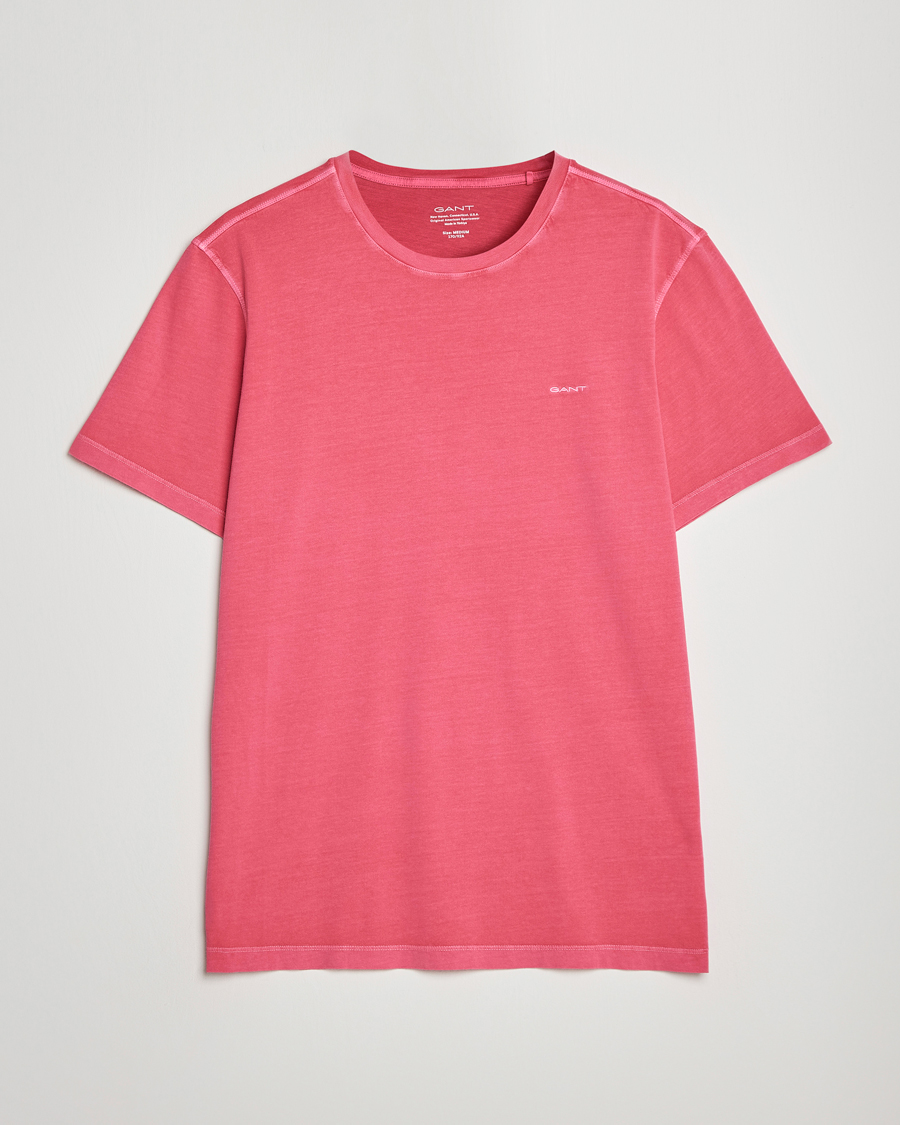 Heren | T-shirts | GANT | Sunbleached T-Shirt Magenta Pink