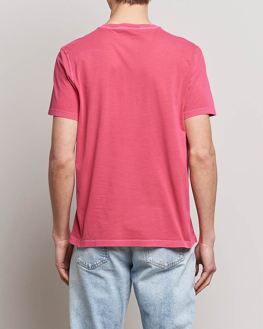 Heren | T-shirts | GANT | Sunbleached T-Shirt Magenta Pink