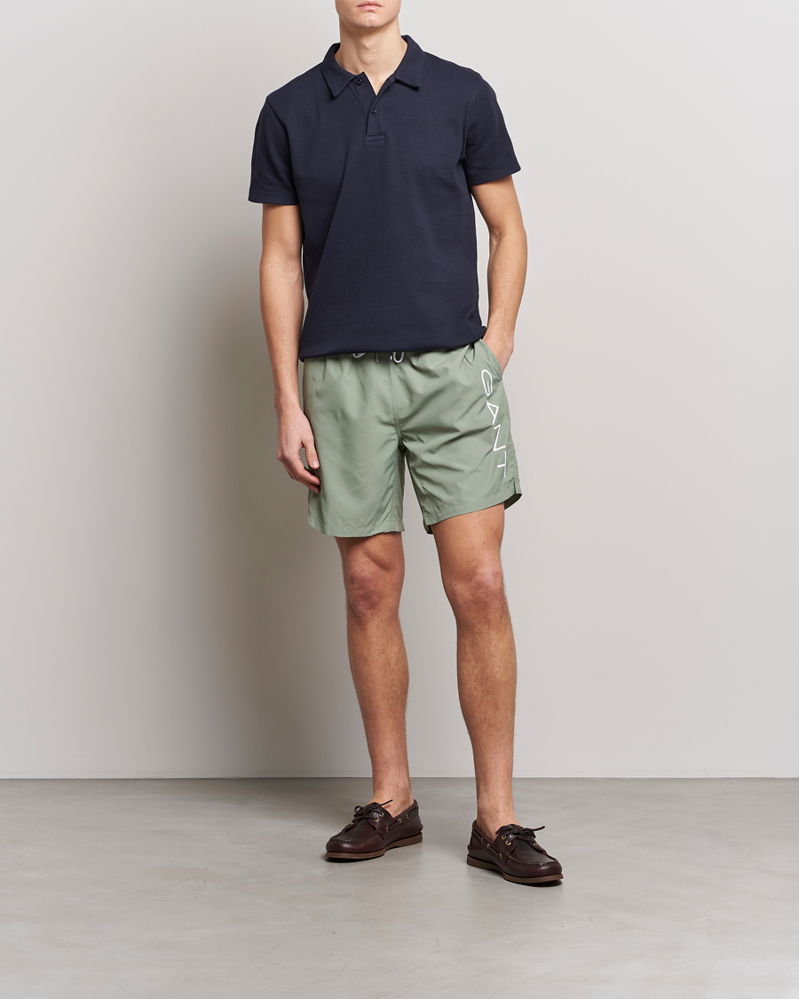 Heren | Zwembroek | GANT | Lightweight Logo Swimshorts Calamata Green