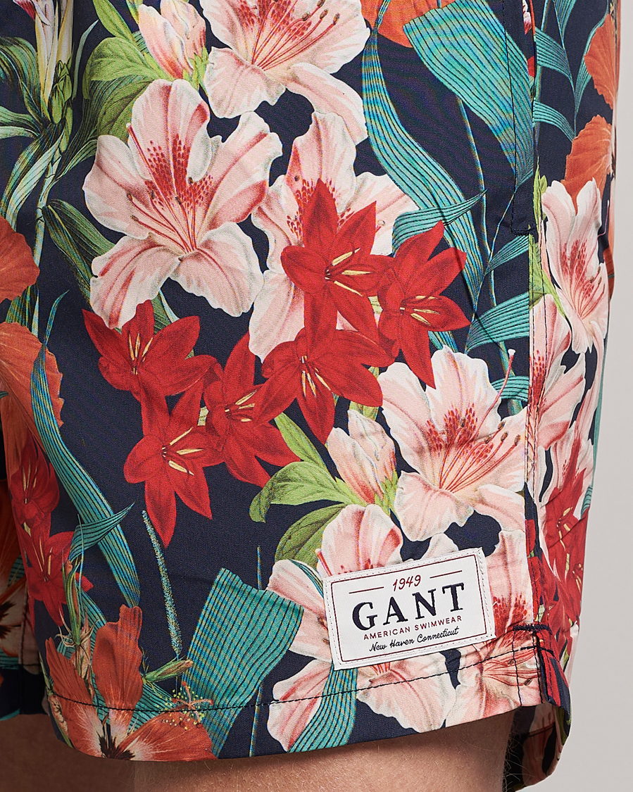 Heren | Zwembroek | GANT | Printed Flower Swimshorts Marine Multi