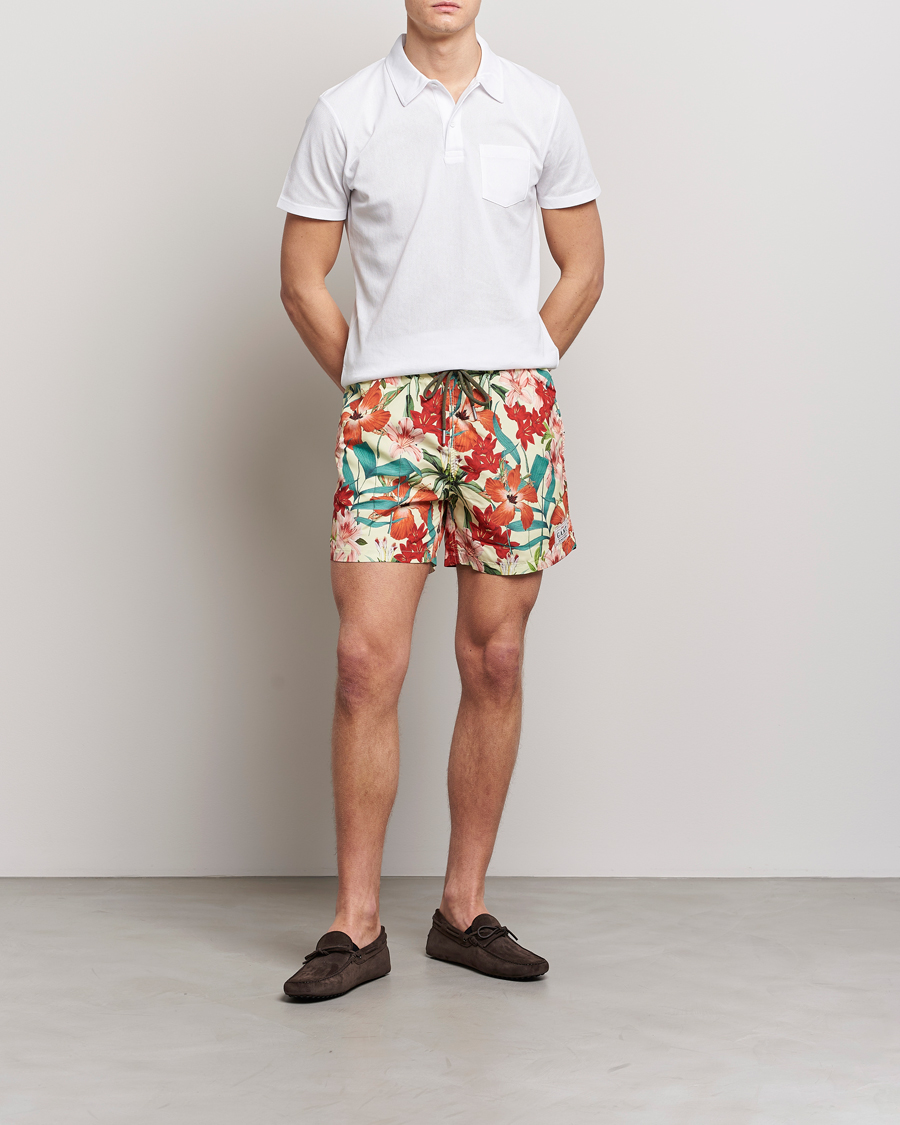 Heren | Zwembroek | GANT | Printed Flower Swimshorts Yellow Multi