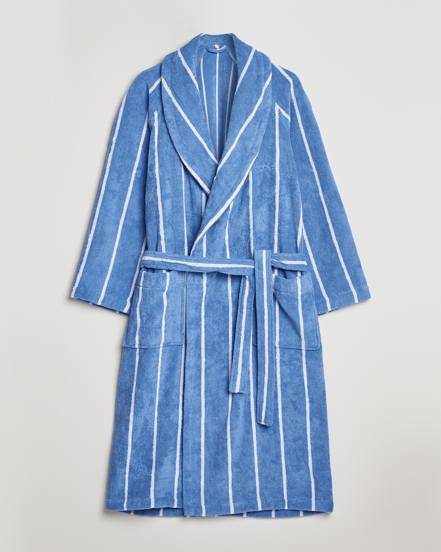 Heren | Pyjama's en gewaden | GANT | Striped Robe Blue Bell