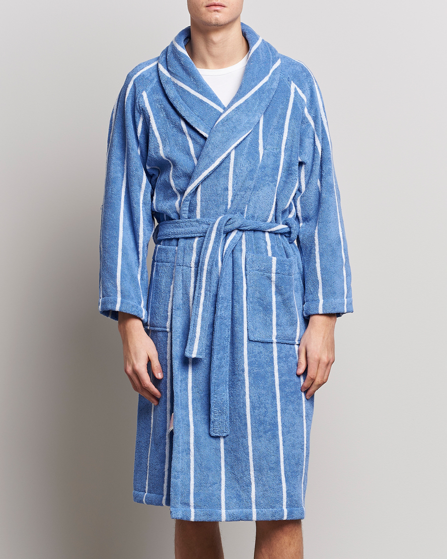 Heren | Pyjama's en gewaden | GANT | Striped Robe Blue Bell