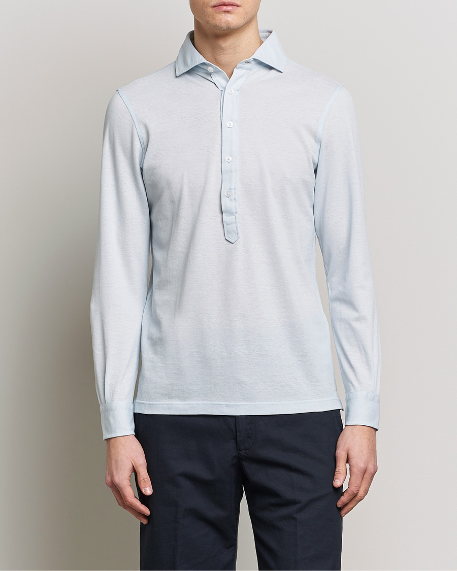 Heren | Italian Department | Gran Sasso | Popover Shirt Light Blue