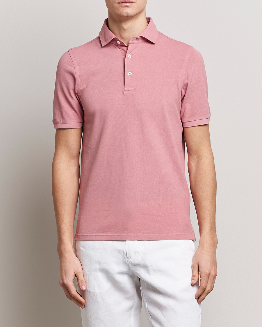 Heren | Polo's | Gran Sasso | Washed Polo Pink
