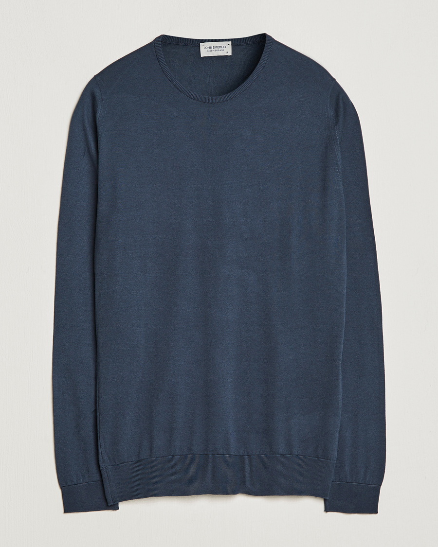 Heren | Truien | John Smedley | Hatfield Sea Island Crew Neck Granite