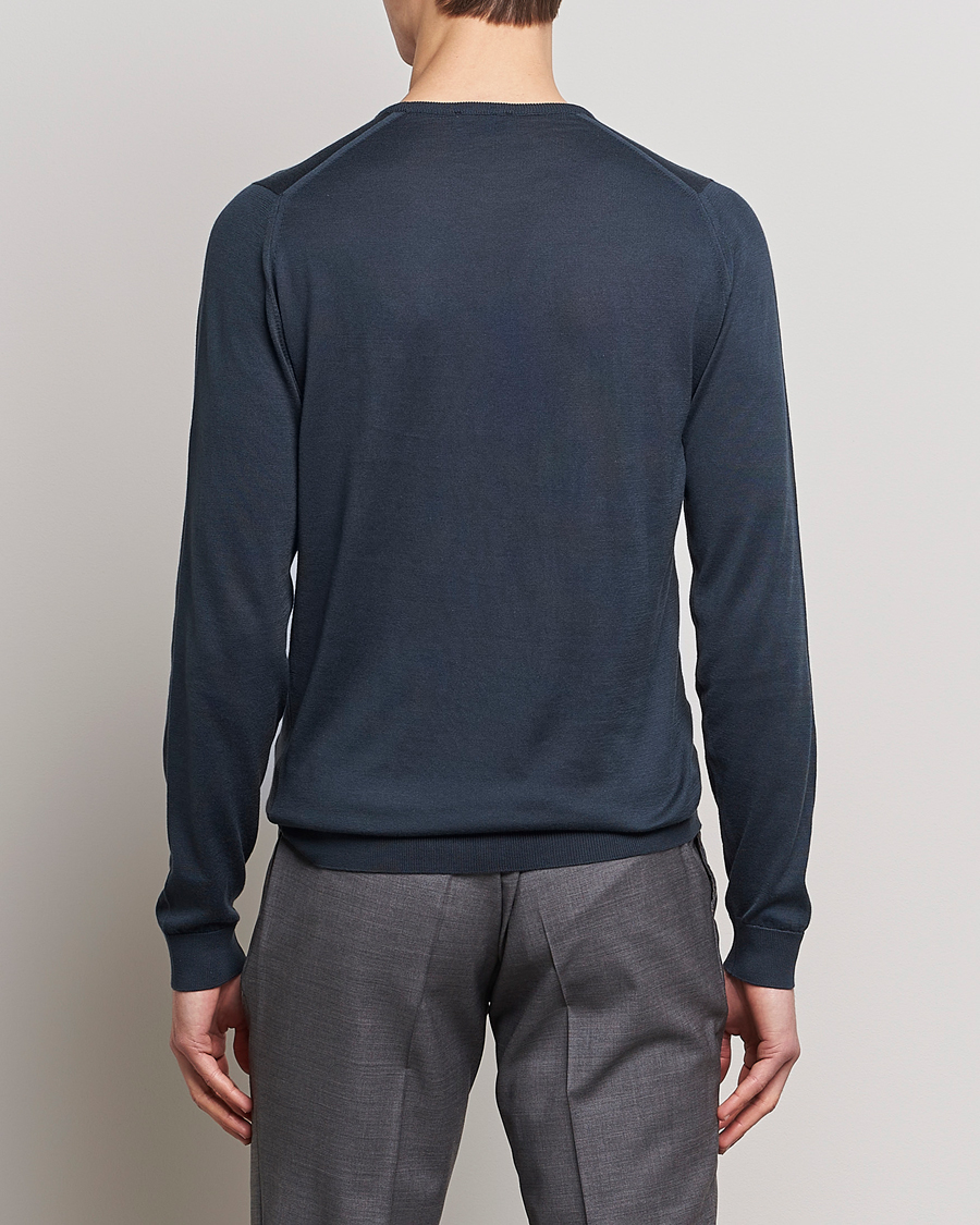 Heren | Truien | John Smedley | Hatfield Sea Island Crew Neck Granite