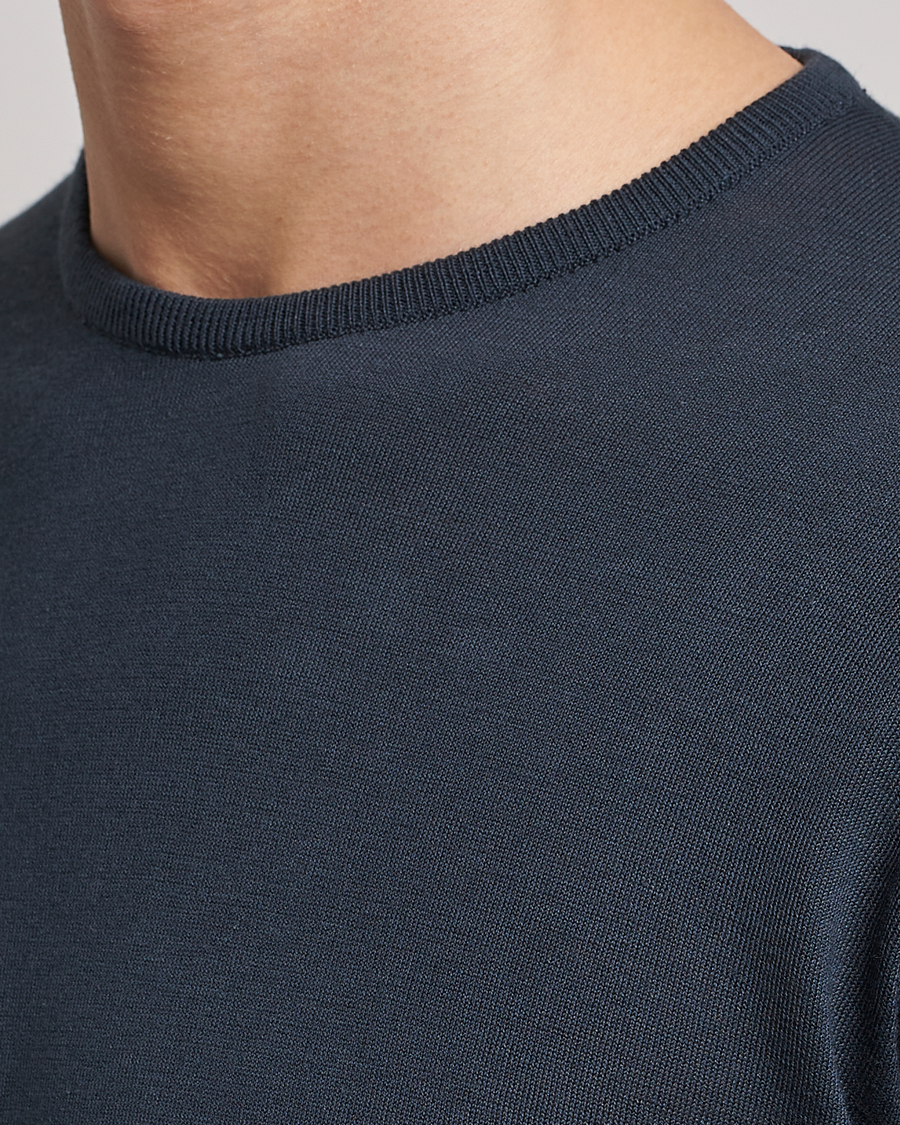 Heren | Truien | John Smedley | Hatfield Sea Island Crew Neck Granite
