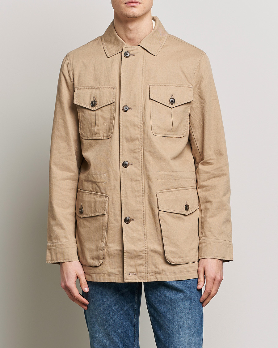 Heren | Jassen | Morris | Amira Cotton Sand Field Jacket Beige