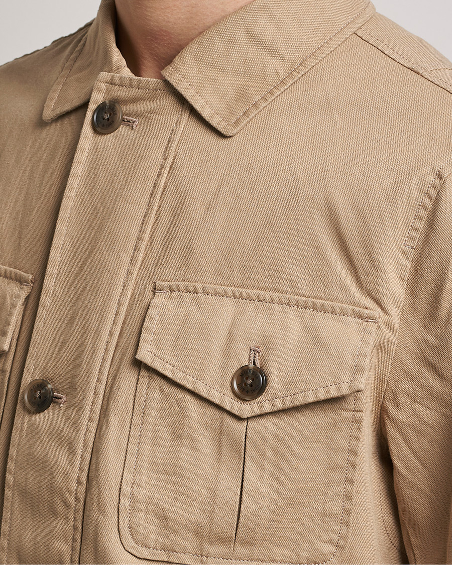 Heren | Jassen | Morris | Amira Cotton Sand Field Jacket Beige