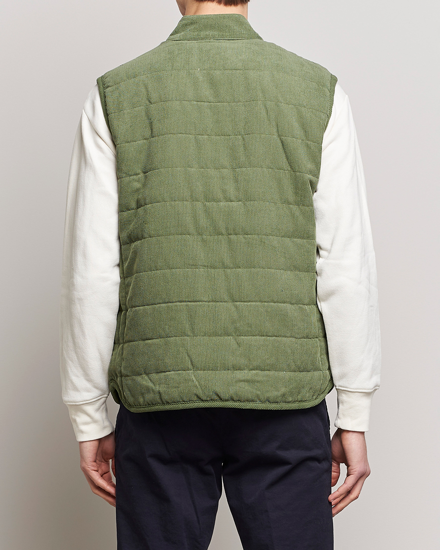 Heren | Gilets | Morris | Woburn Baby Cord Vest Sage Green