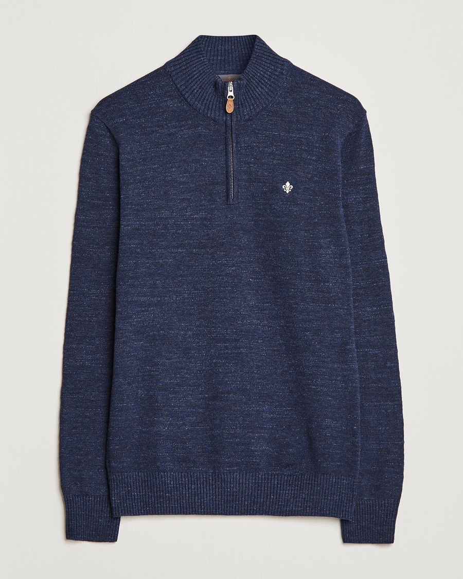 Heren | Truien | Morris | Randall Cotton Half Zip Navy