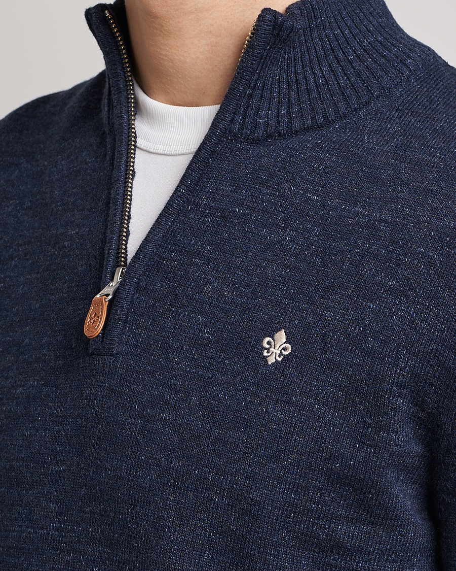 Heren | Truien | Morris | Randall Cotton Half Zip Navy