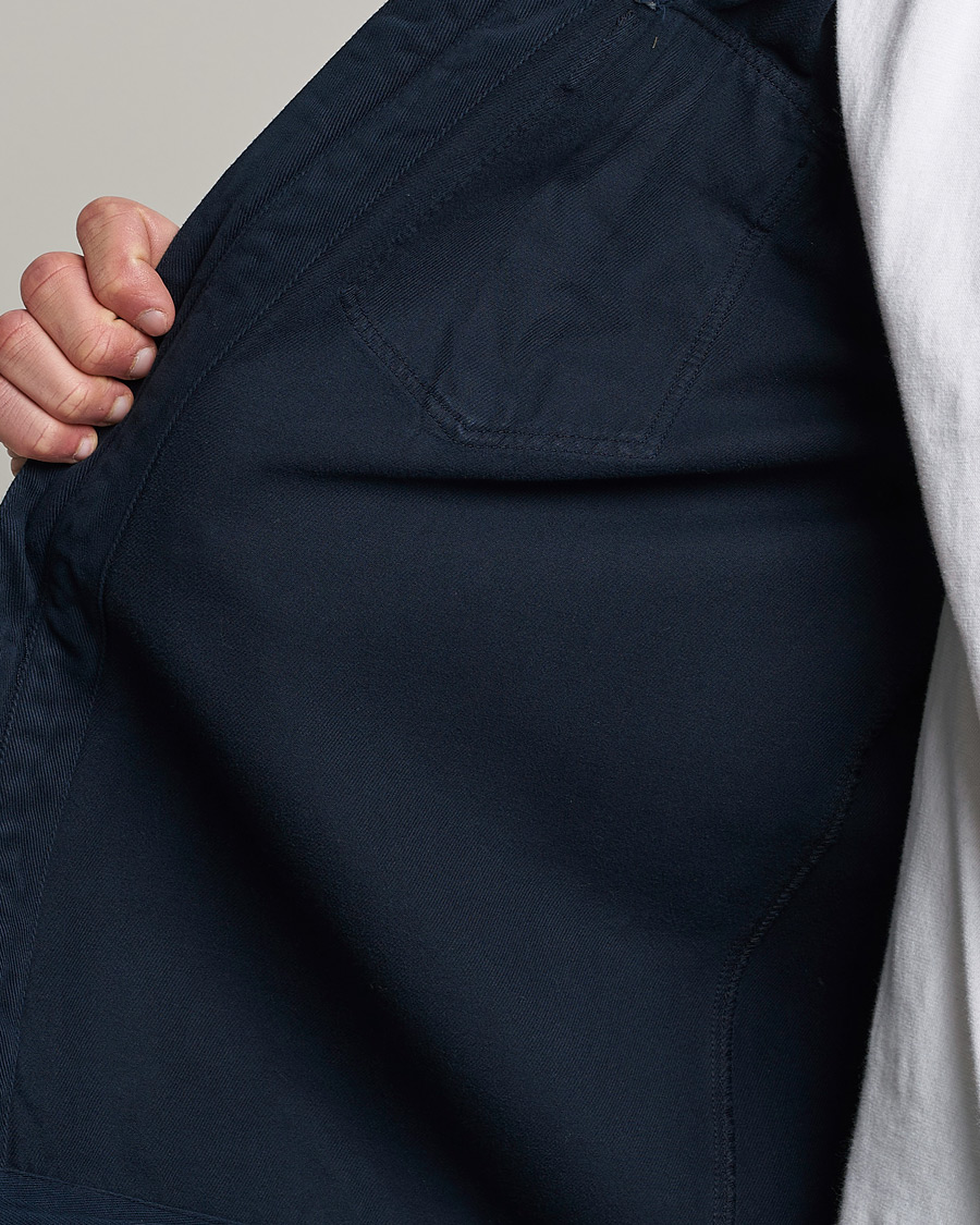 Heren | Overhemden | Morris | Brayden Zip Overshirt Old Blue