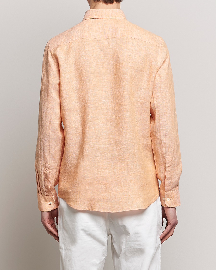 Heren | Overhemden | Morris | Douglas Linen Button Down Shirt Orange