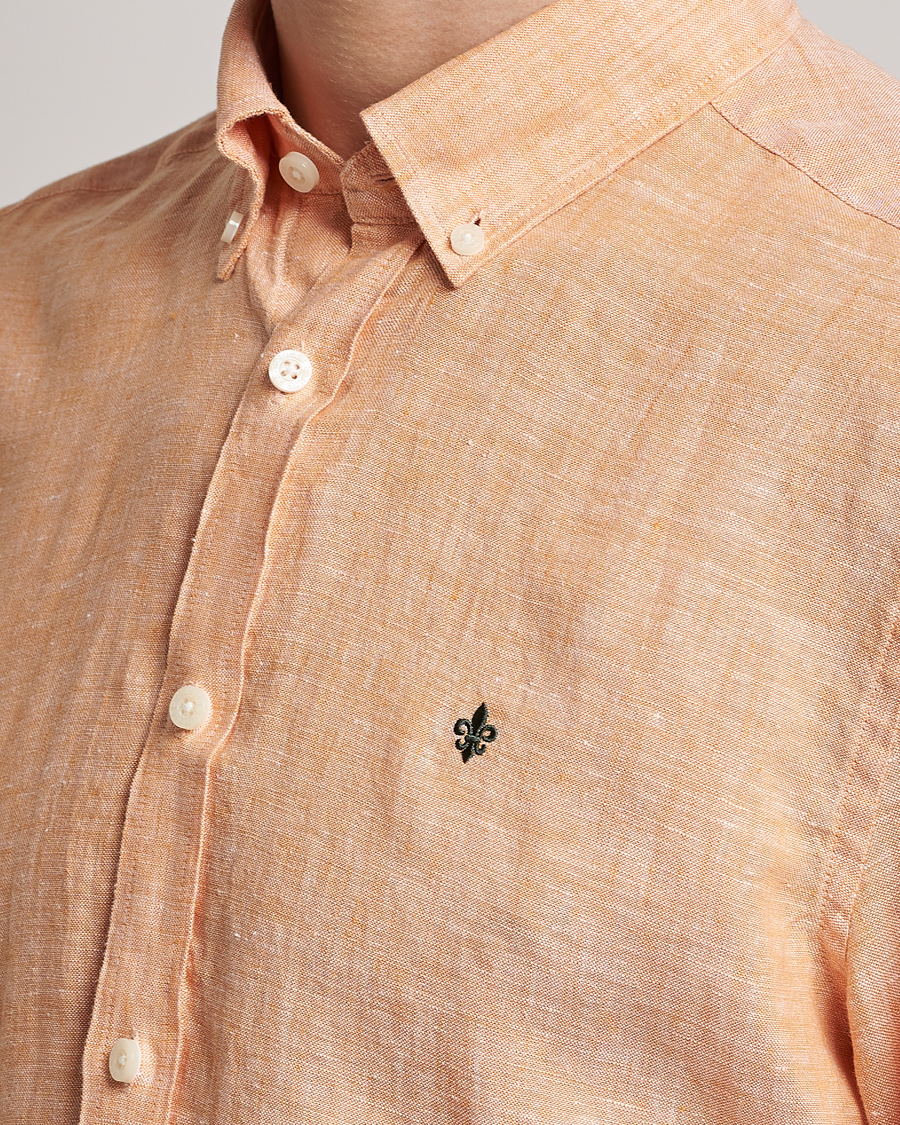 Heren | Overhemden | Morris | Douglas Linen Button Down Shirt Orange