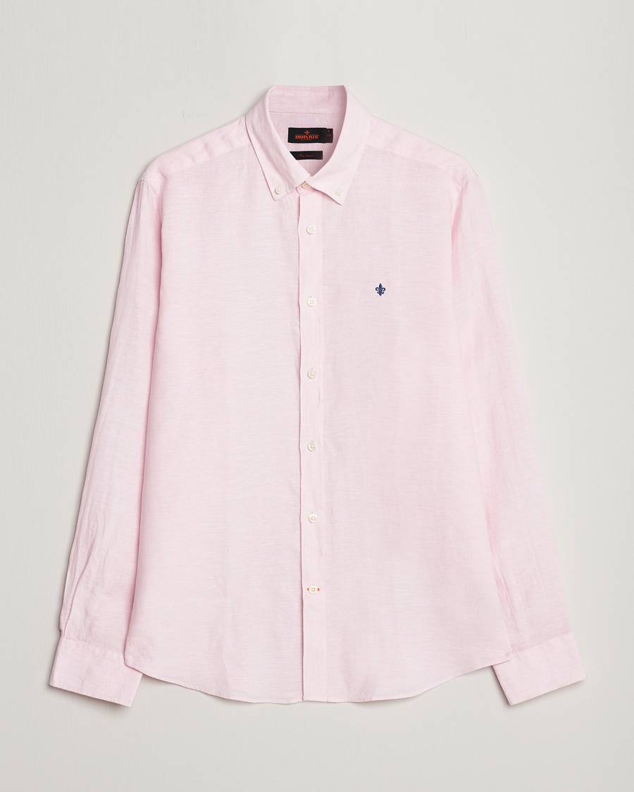 Heren | Overhemden | Morris | Douglas Linen Button Down Shirt Pink
