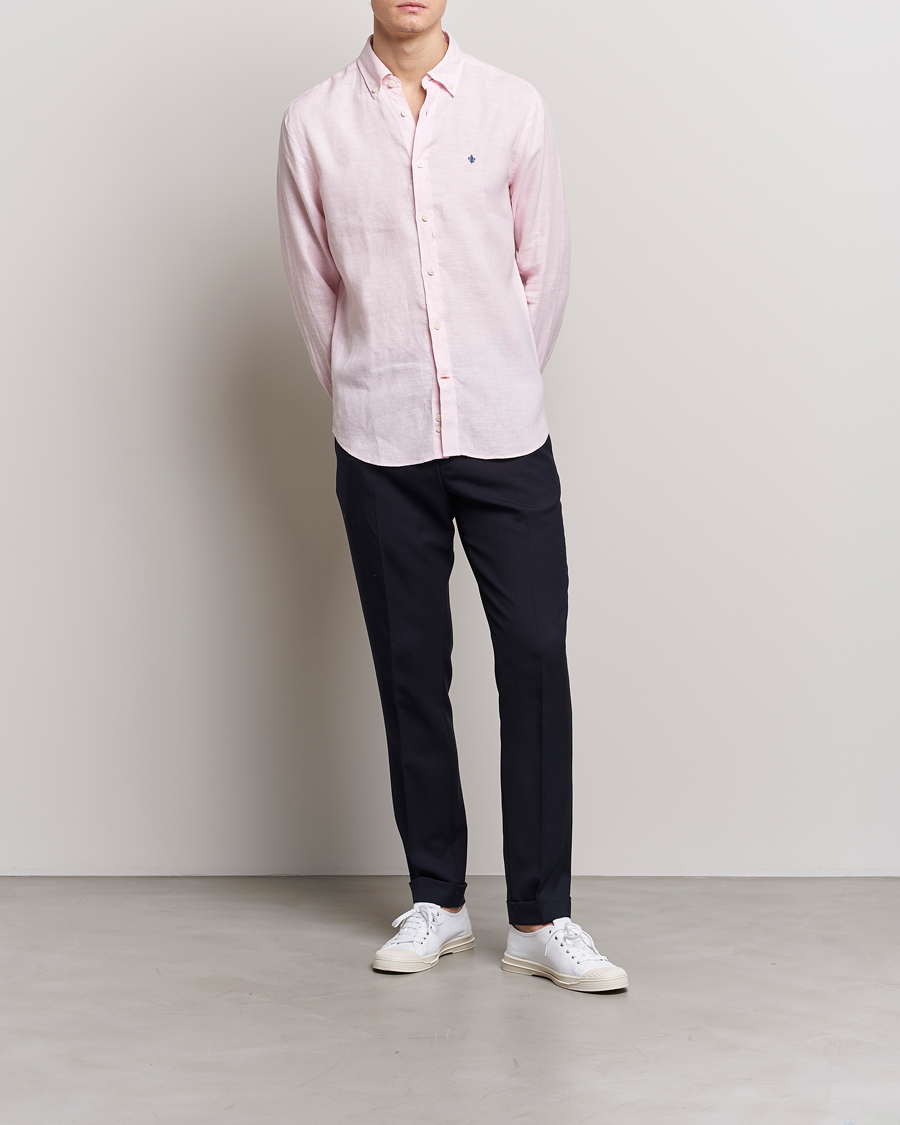 Heren | Overhemden | Morris | Douglas Linen Button Down Shirt Pink