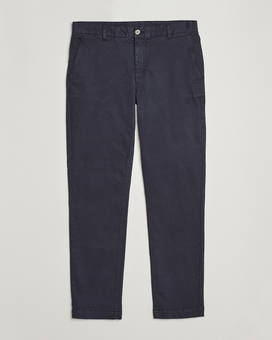 Heren | Broeken | Morris | Jeffrey Brushed Chinos Blue