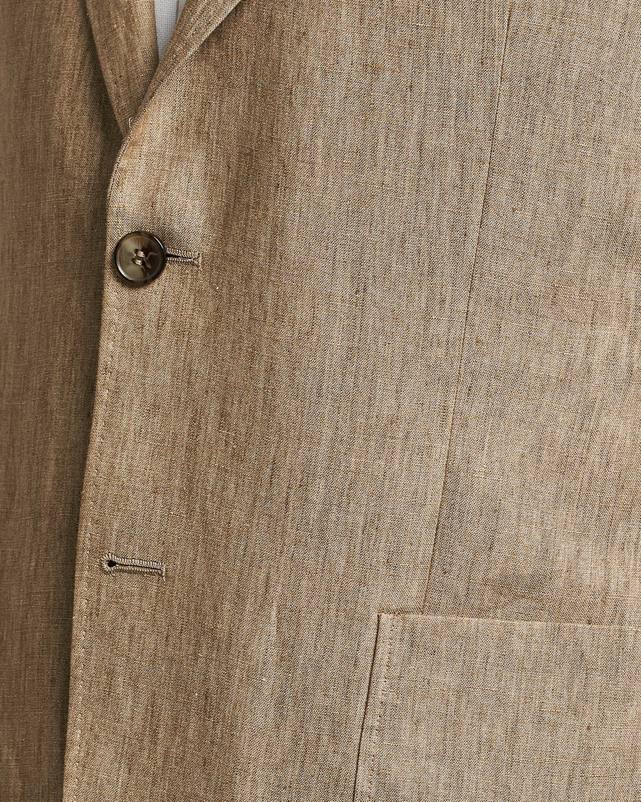 Heren | Blazers | Morris | Archie Linen Suit Blazer Khaki