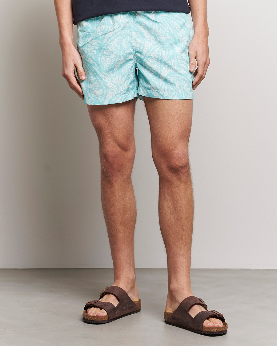 Heren | Zwembroek | Morris | Paisley Bathing Trunks Turquoise