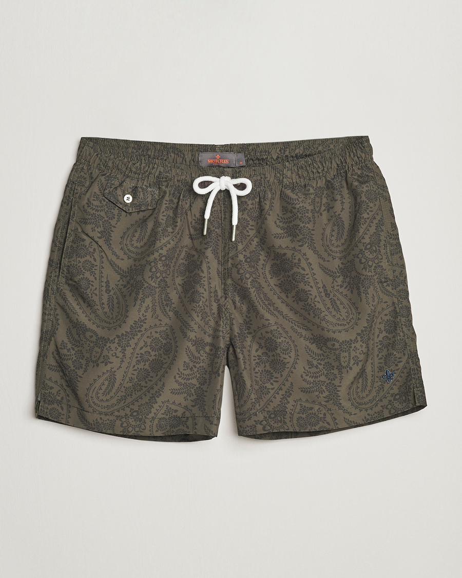 Heren | Zwembroek | Morris | Paisley Bathing Trunks Olive