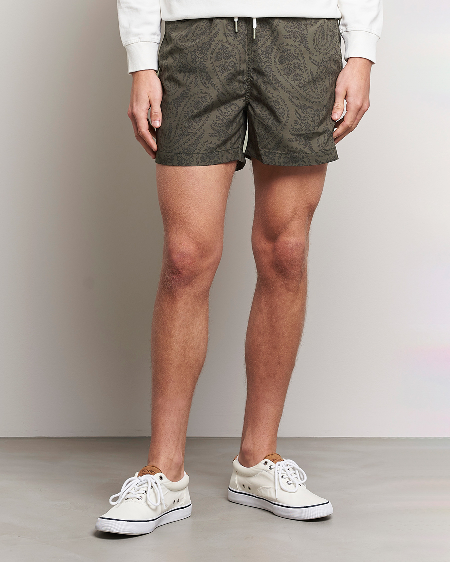 Heren | Zwembroek | Morris | Paisley Bathing Trunks Olive