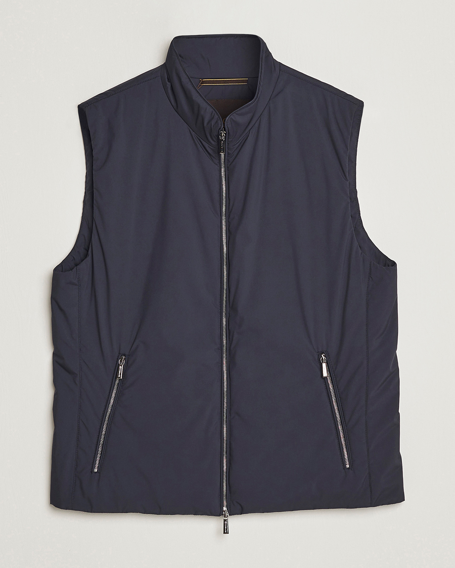 Heren | Jassen | MooRER | Senio Padded Vest Navy